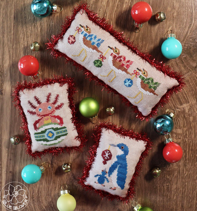 Merry Menagerie 2024 Cross Stitch Chart by The Blue Flower