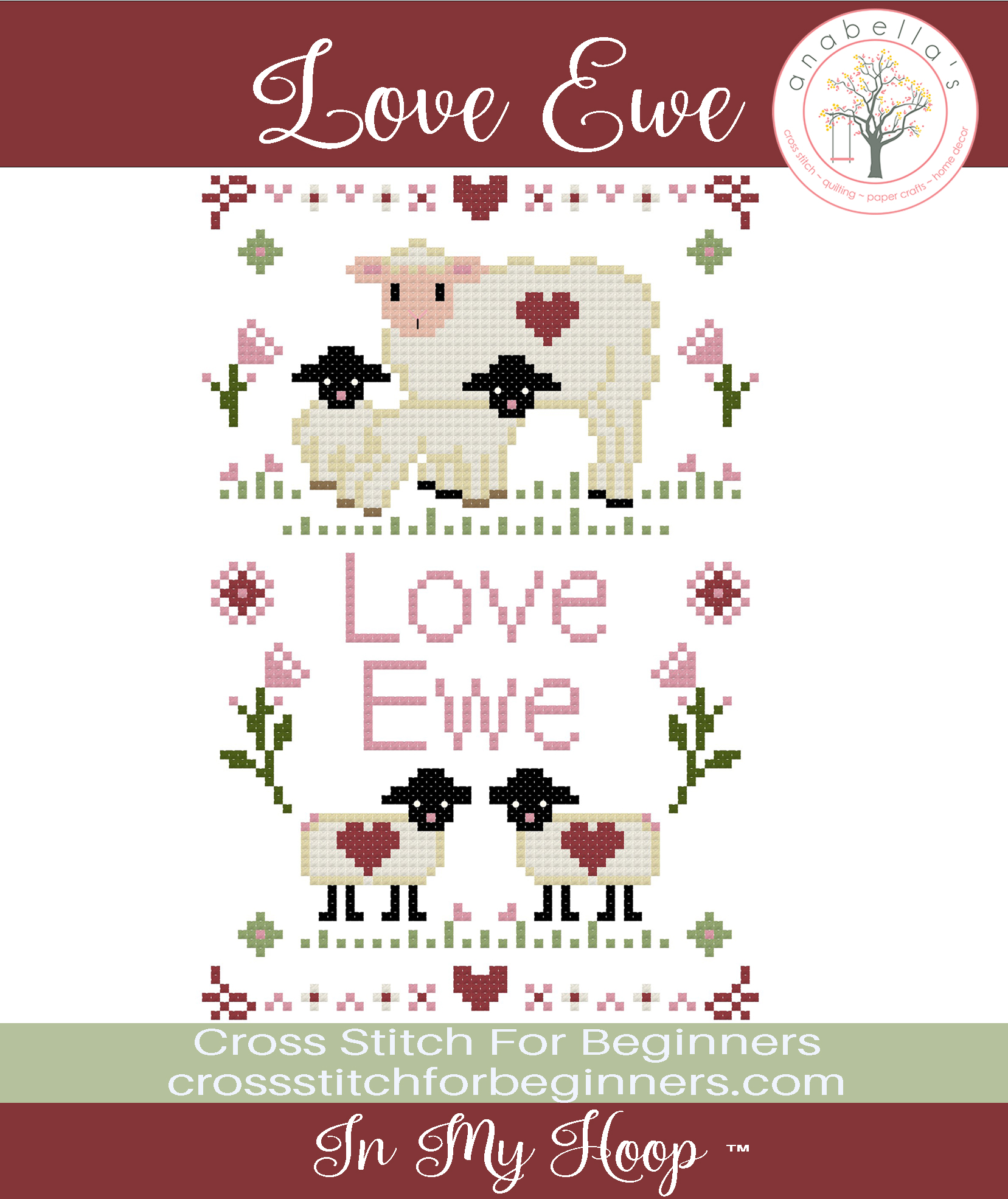 Love Ewe Cross Stitch Chart by Anabella's Needleart Love Ewe Cross Stitch Chart by Anabella's Needleart