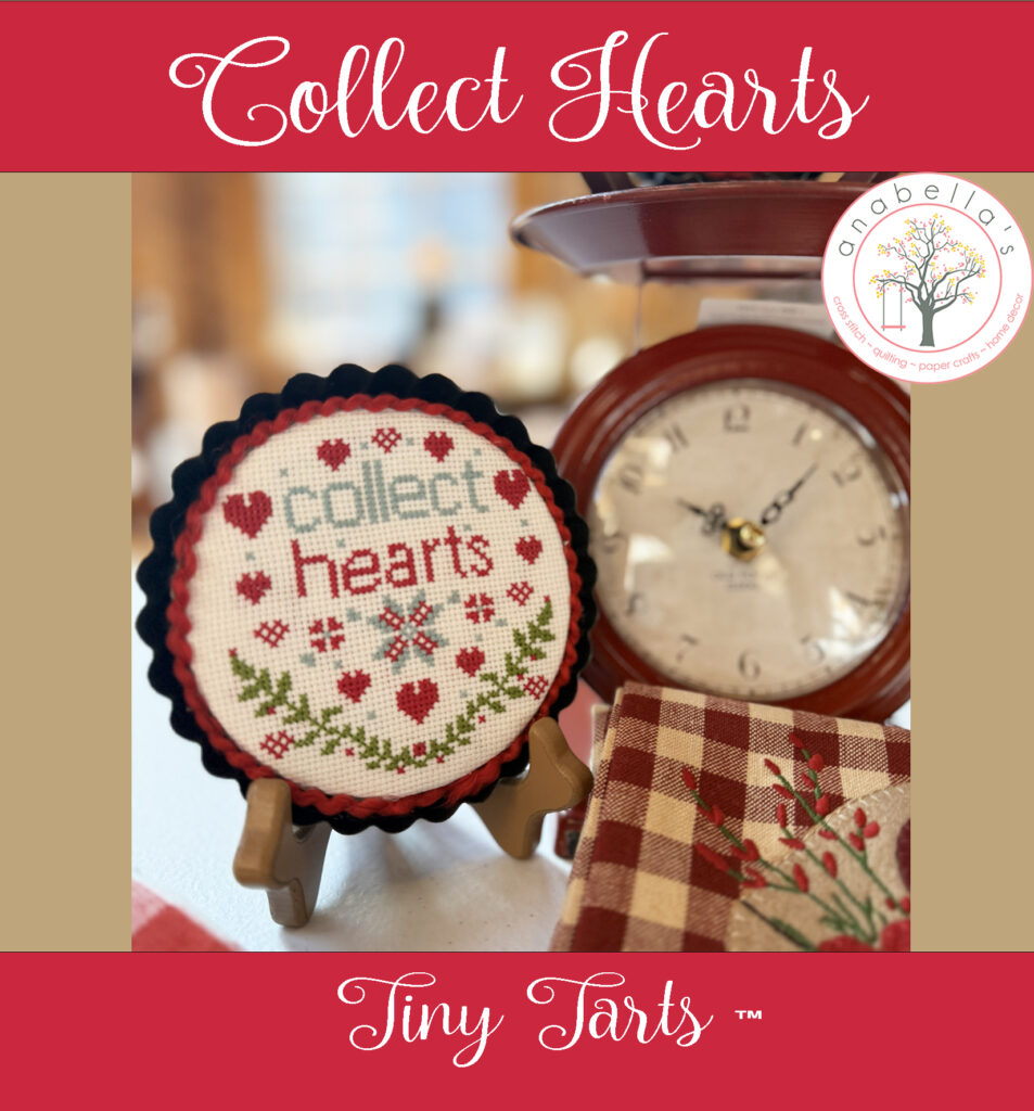 Collect Hearts Tiny Tarts Cross Stitch Chart by Anabella's Needleart