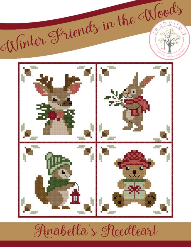  Winter Friends in the Woods Cross Stitch Chart by Anabella's Needleart