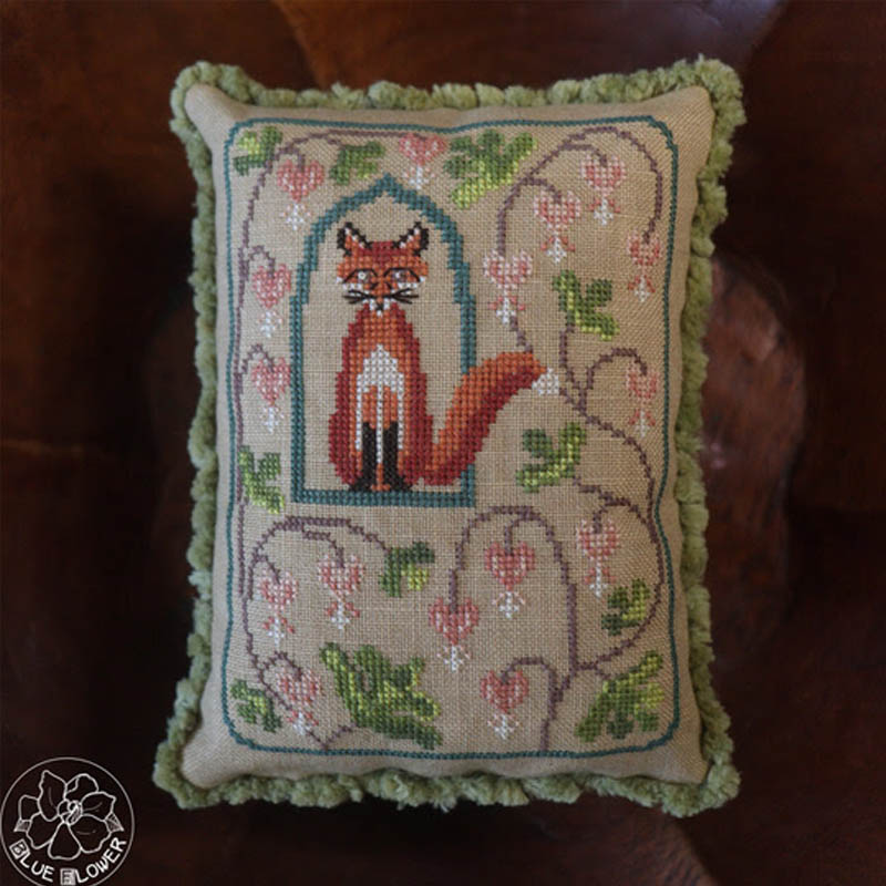 The Blue Flower Tudor Fox Cross Stitch by the Blue Flower