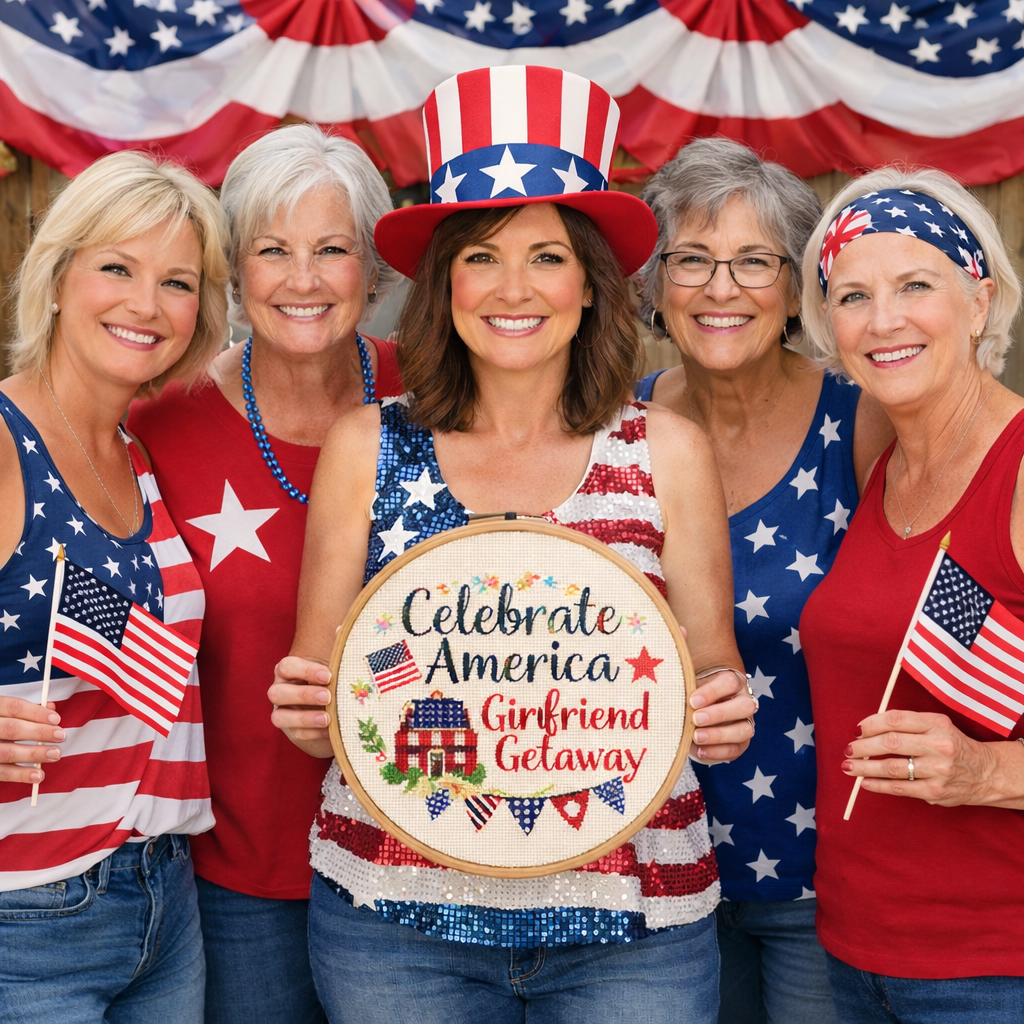 Celebrate America Girlfriend Getaway Cross Stitch Retreat