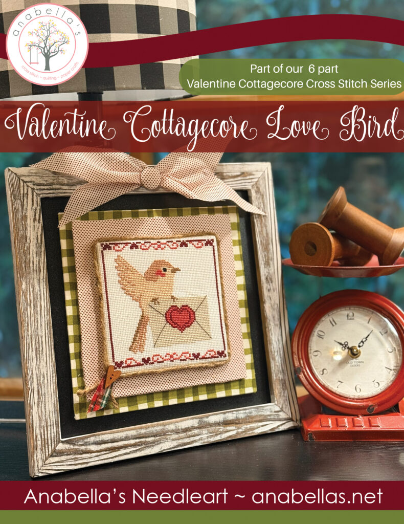 Cottagecore Valentine Love Bird Cross Stitch