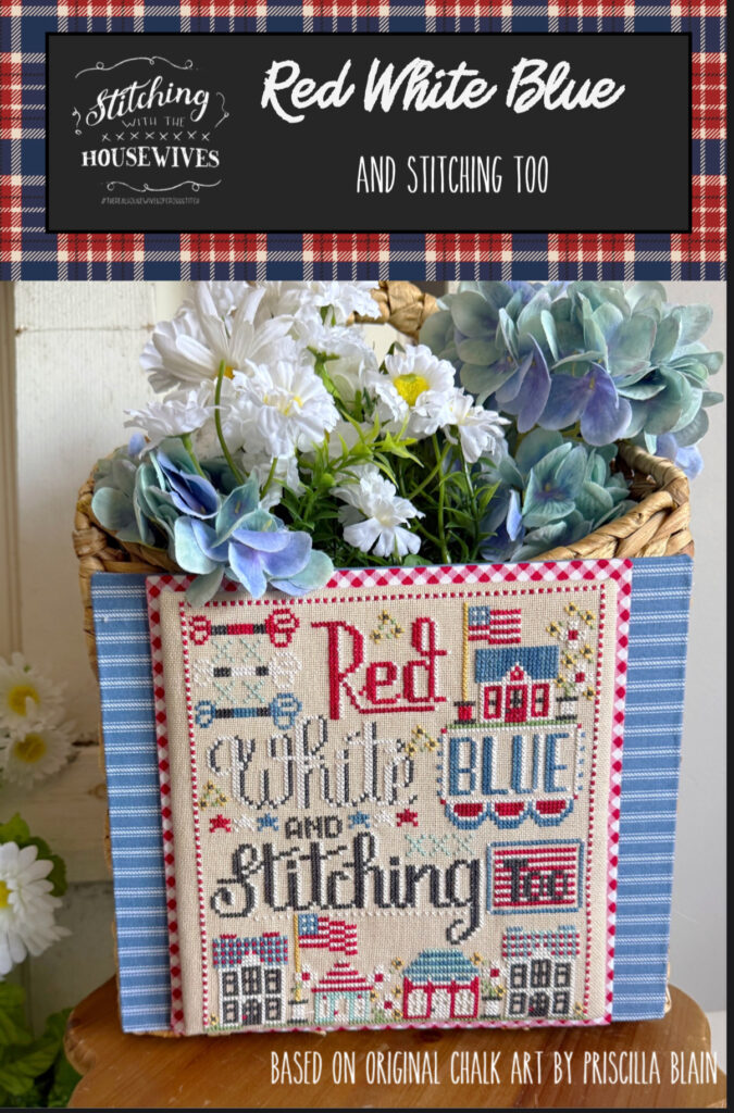 Red White Blue Cross Stitch Chart by Stitching With the Housewives at Anabella's Online Cross Stitch Store