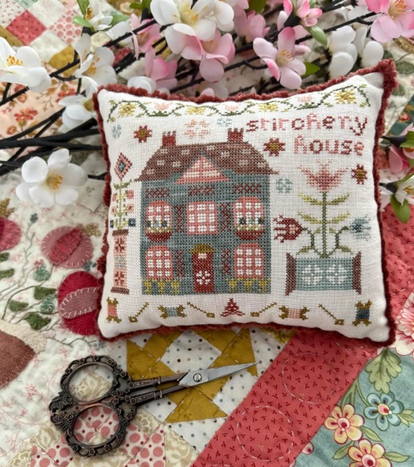 Pansy Patch Stitchery House Cross Stitch Chart - Houses on Stitchery Lane #1
