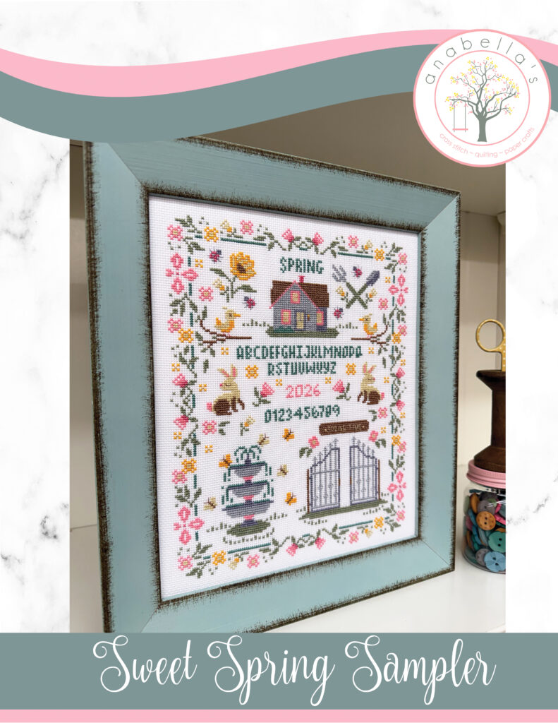 Sweet Spring Sampler Cross Stitch Pattern with 3 Smalls by Anabella's Needleart
