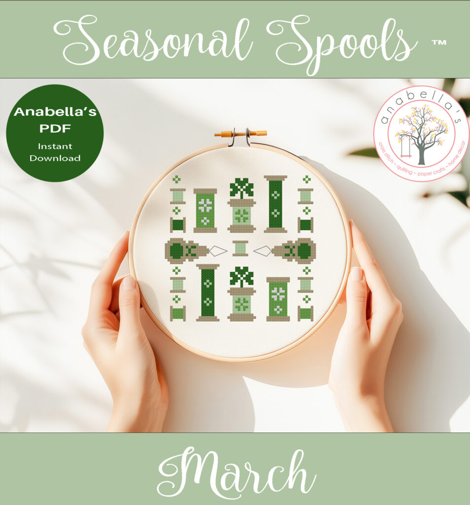 Seasonal Spools™ March Cross Stitch chart - PDF