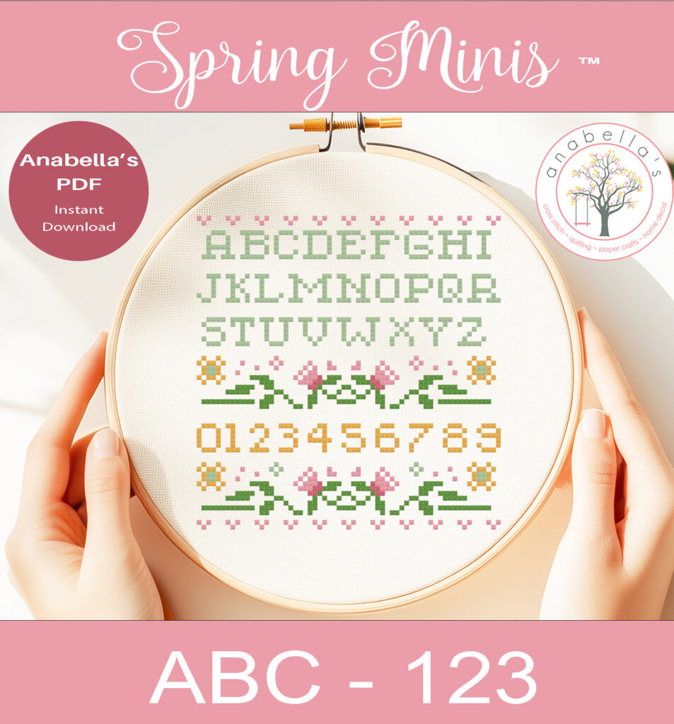 Spring Minis ABC-123 Cross Stitch chart - PDF