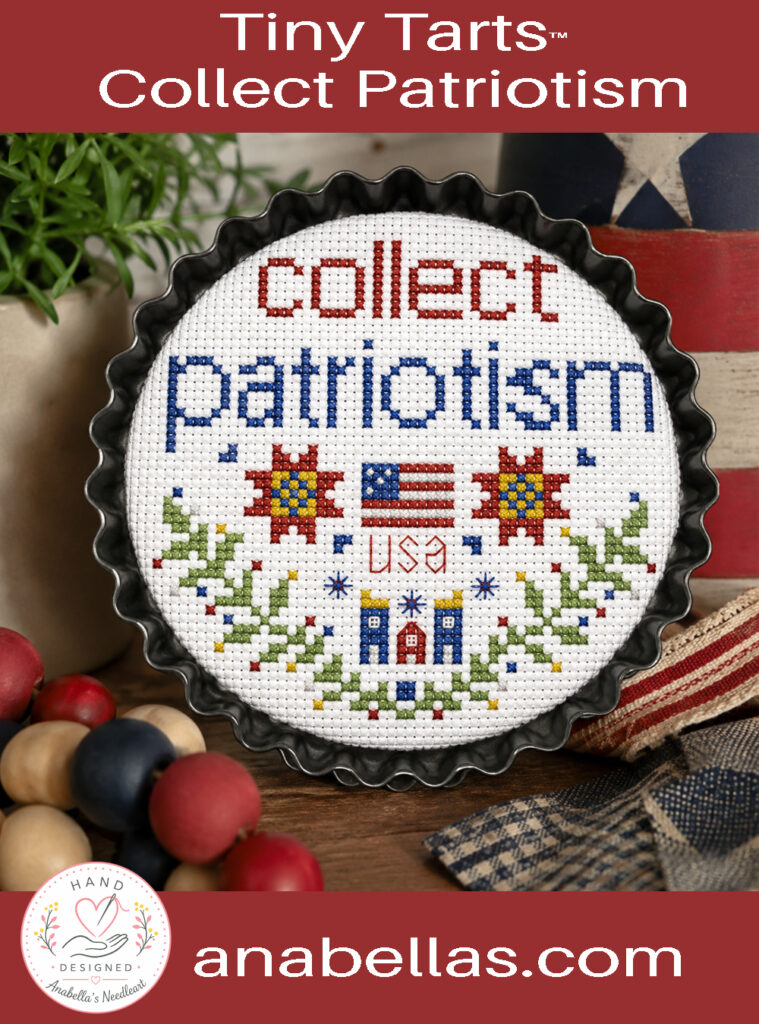 Tiny Tarts™ Collect Patriotism Cross Stitch Pattern ~ Anabella's Cross Stitch ~ USA Cross Stitch