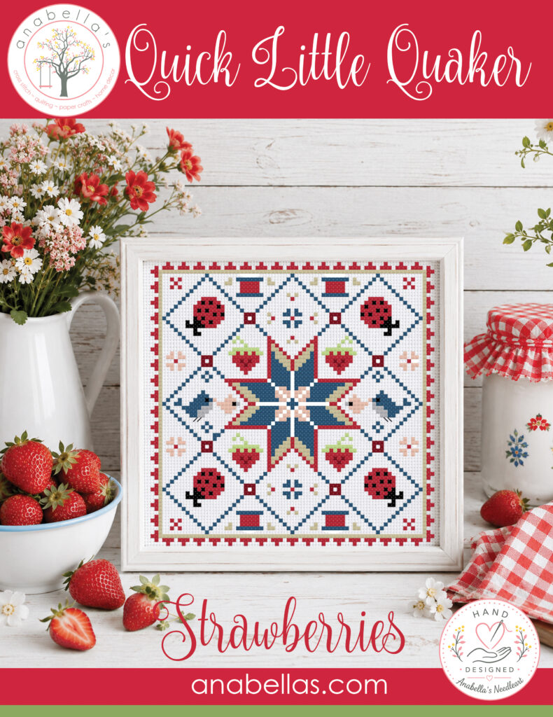 Quick Little Quaker™ ~ Strawberries Cross Stitch Pattern
