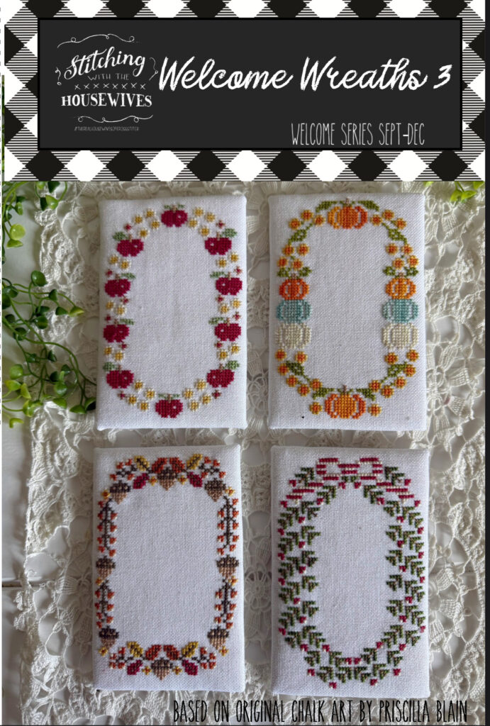 Welcome Wreaths #3 Cross Stitch Chart