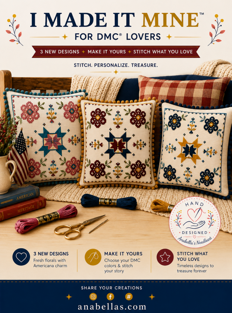 I Made It Mine™ Americana Blooms - 3 DMC Colorways