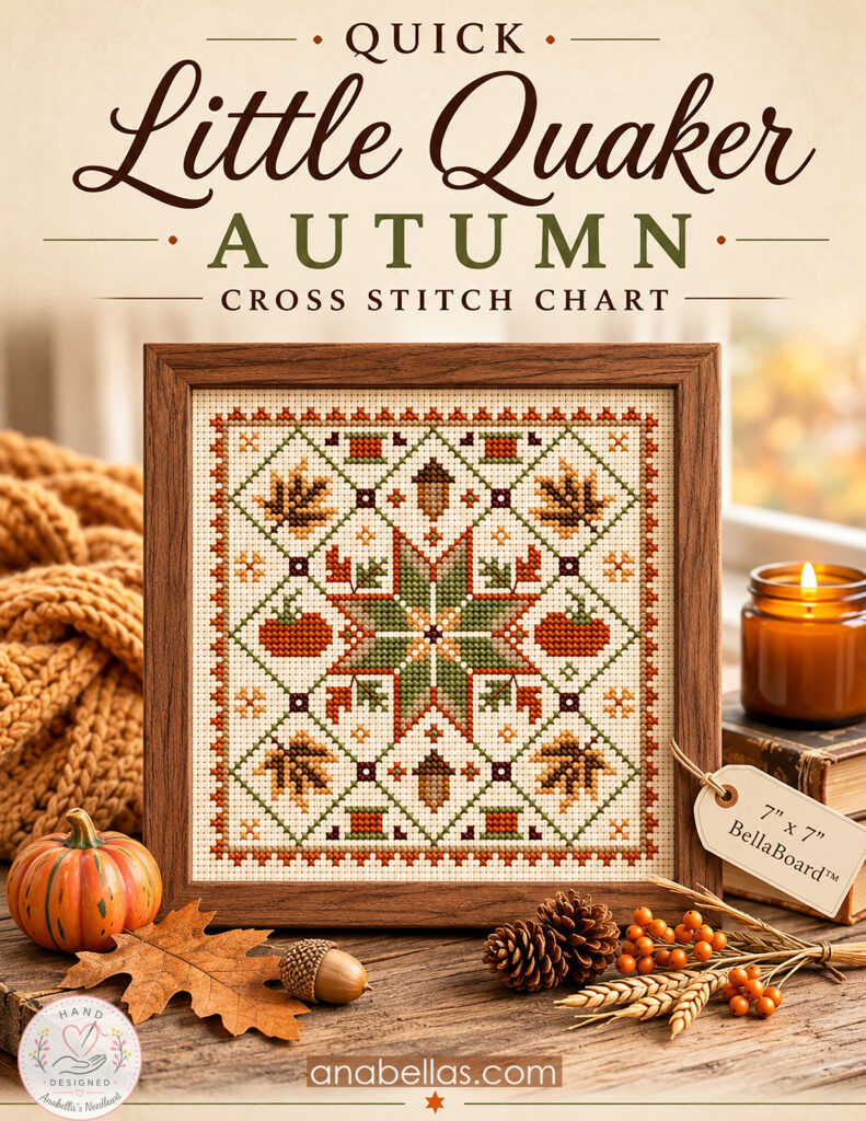Quick Little Quaker Autumn Cross Stitch Pattern