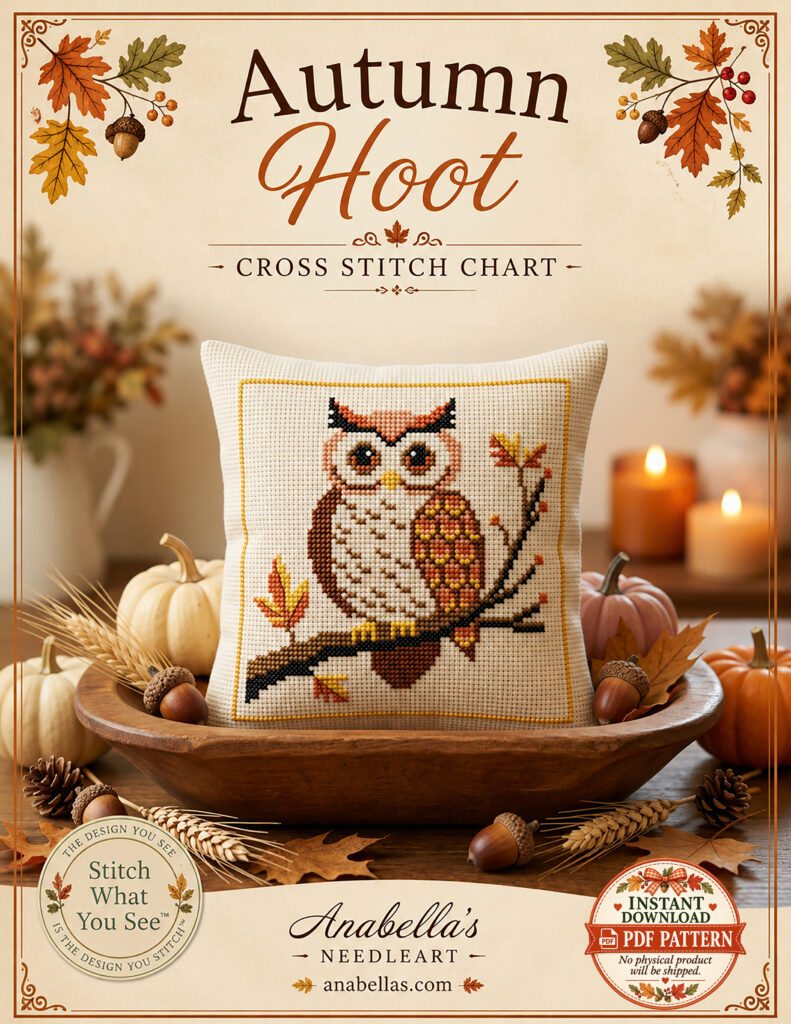 Autumn Hoot Cross Stitch Pattern