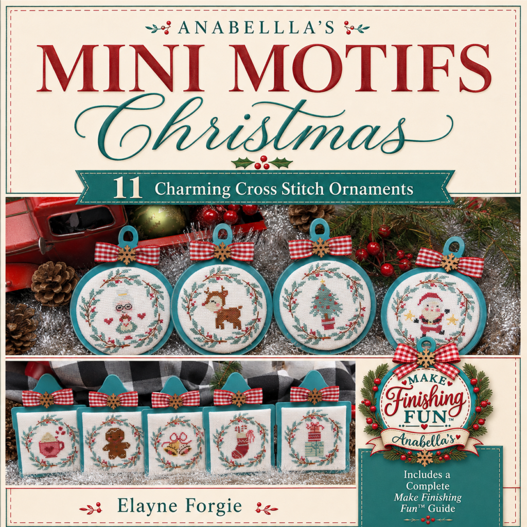 Mini Motifs Christmas Cross Stitch Book - 11 Mini Cross Stitch Designs