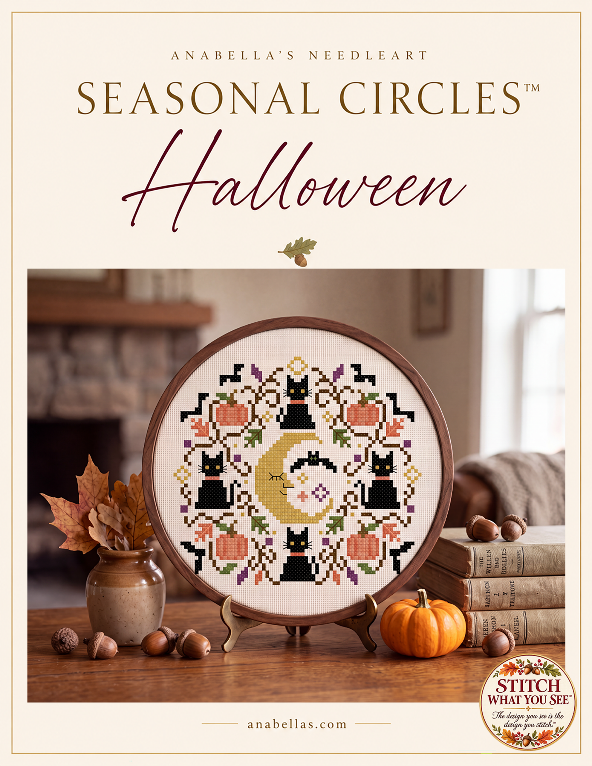 Seasonal Circles Halloween Cross Stitch Chart by Anabella's Seasonal Circles Halloween Cross Stitch Chart by Anabella's