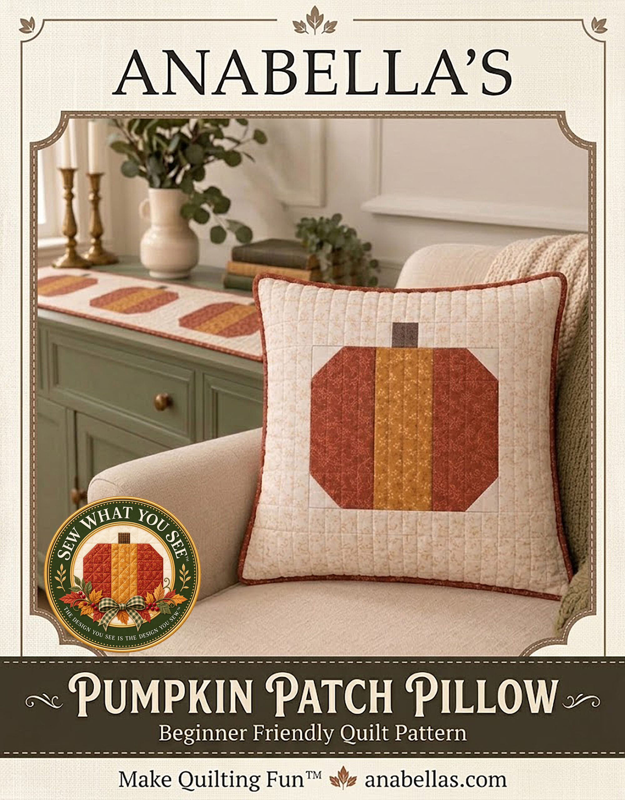pillow cover Spooky Spools Project Bag